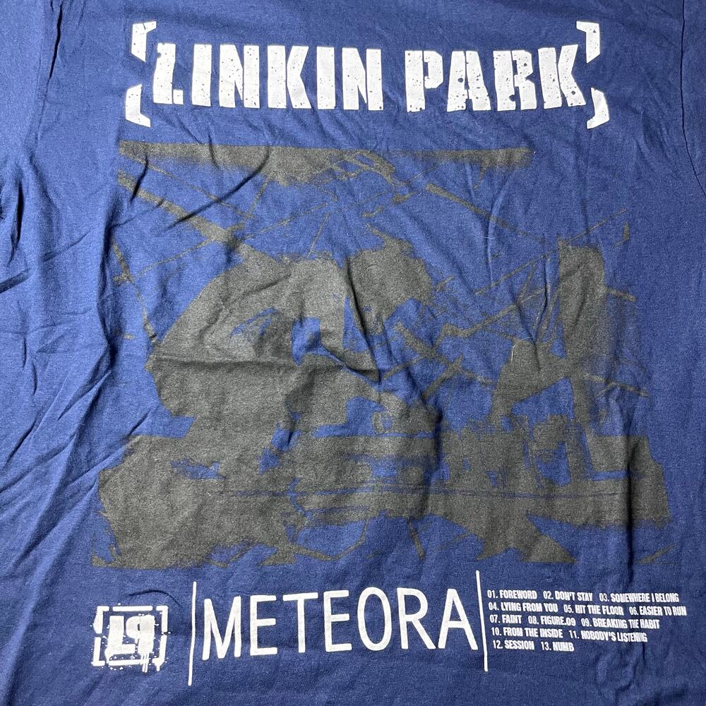 Linkin Park Shirt Dark Blue Large Meteora